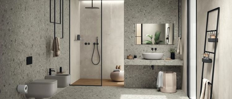 11 Pilihan Keramik Kamar Mandi Motif Batu Alam yang Elegan
